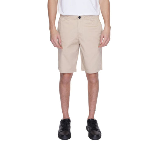 Armani Exchange Beige Cotton Bermuda Armani Exchange