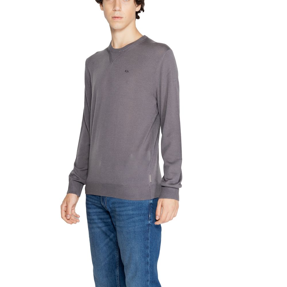 Armani Exchange Gray Wool Sweater Armani Exchange