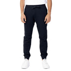 Armani Exchange Blue Cotton Joggers Workout Pants Armani Exchange