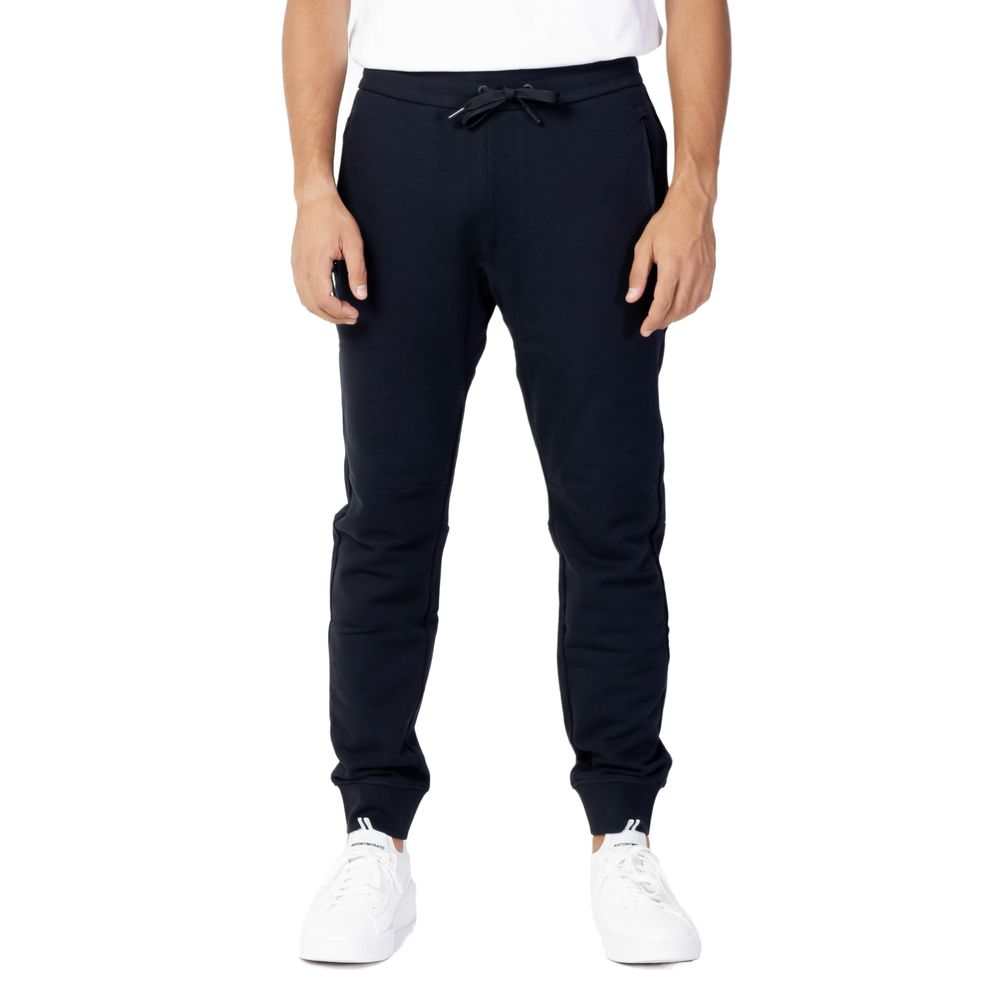 Armani Exchange Blue Cotton Joggers Workout Pants Armani Exchange