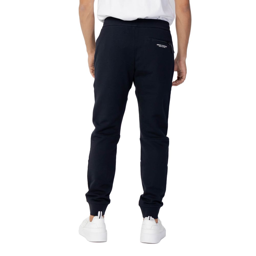 Armani Exchange Blue Cotton Joggers Workout Pants Armani Exchange