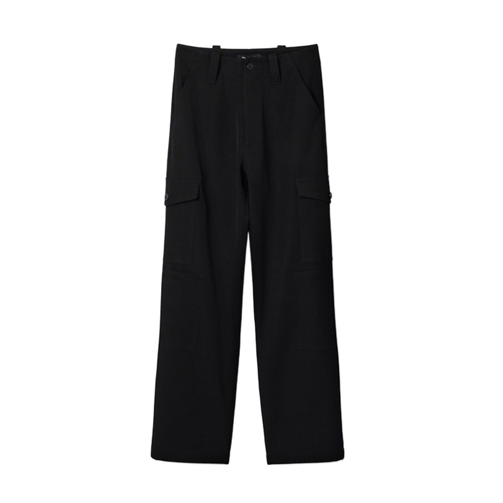 Desigual Black Polyester Cropped Pant Desigual