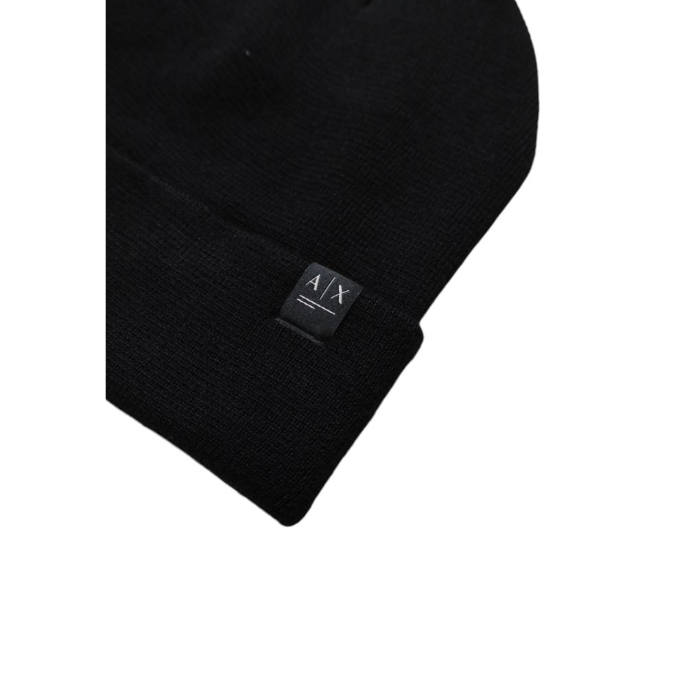 Armani Exchange Black Polyester Caps Baseball Hat Armani Exchange