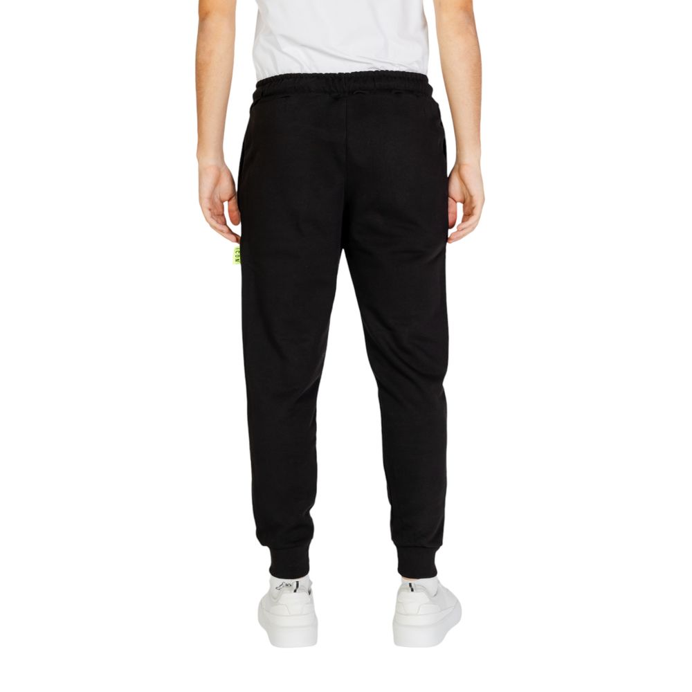 Icon Black Cotton Joggers Workout Pants