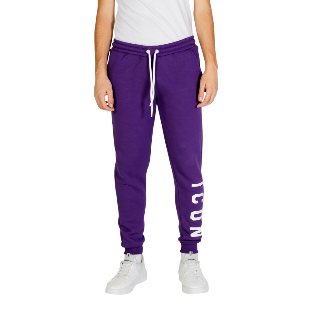Icon Purple Cotton Joggers Workout Pants