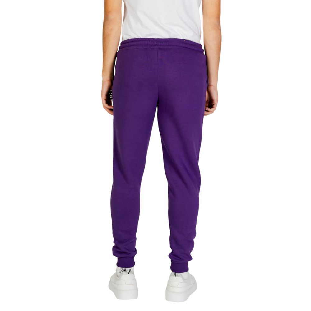 Icon Purple Cotton Joggers Workout Pants