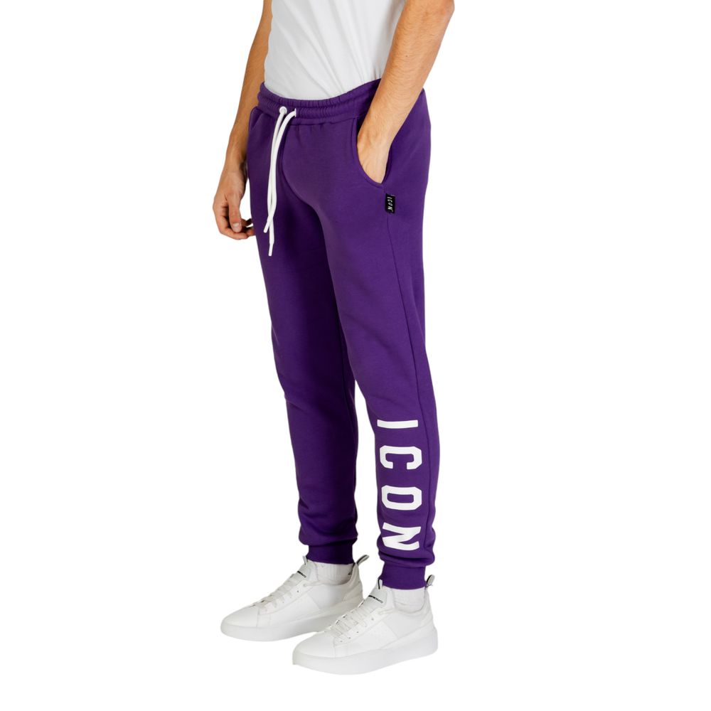 Icon Purple Cotton Joggers Workout Pants