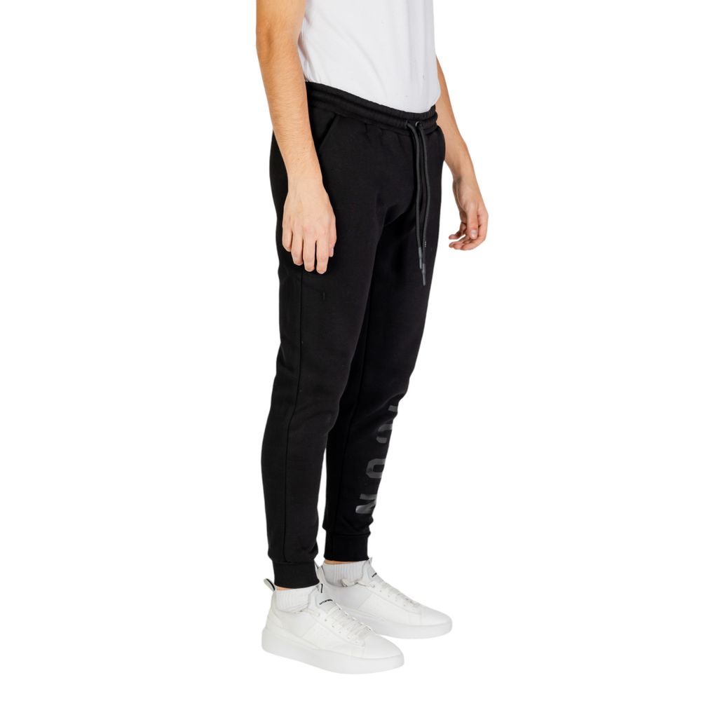 Icon Black Cotton Joggers Workout Pants