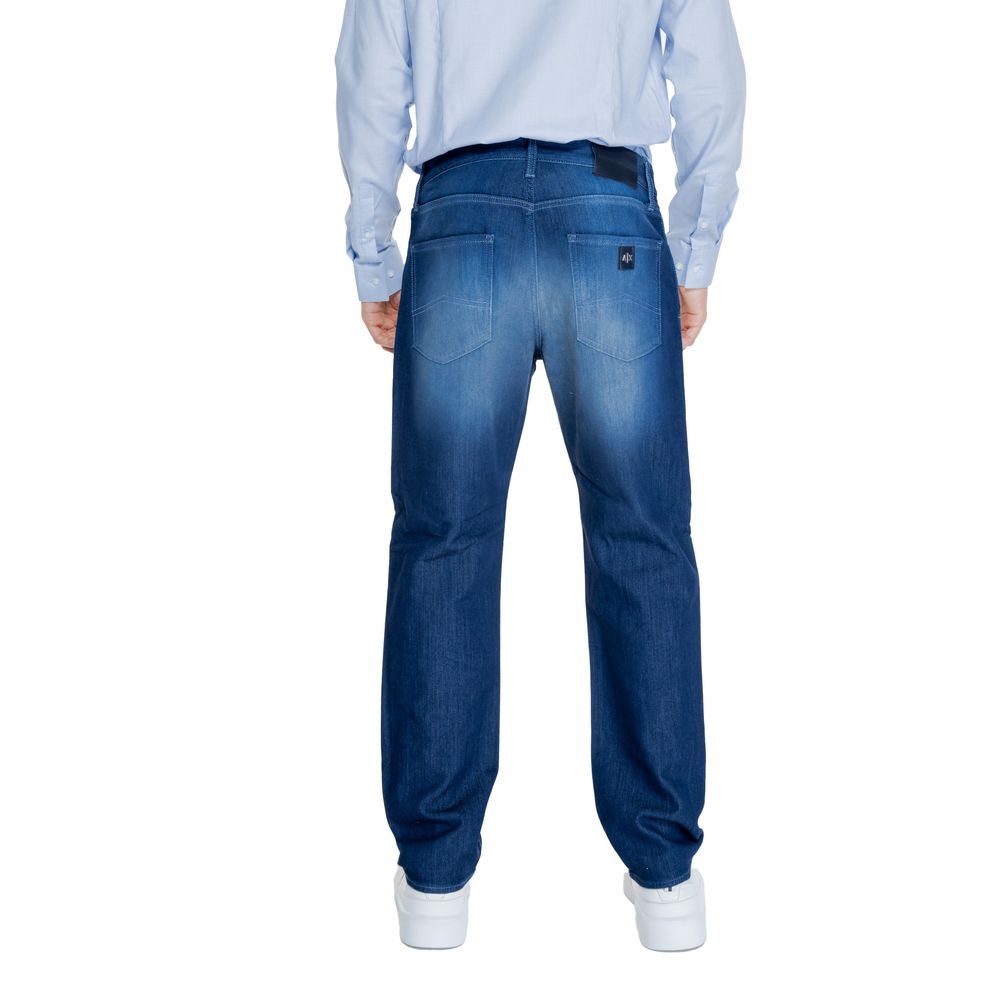 Armani Exchange Blue Cotton Skinny Pant Armani Exchange