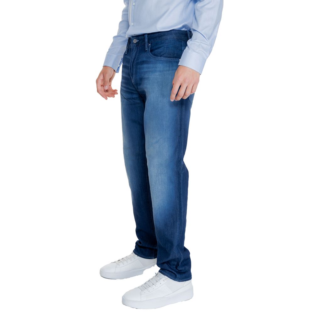 Armani Exchange Blue Cotton Skinny Pant Armani Exchange