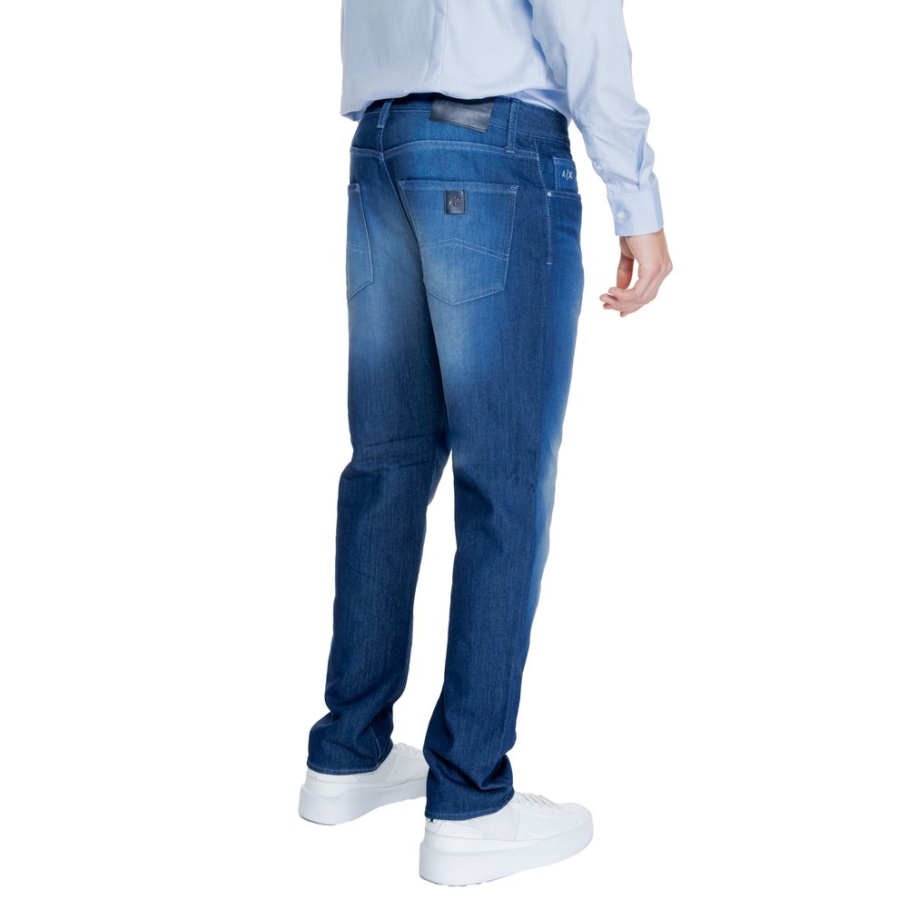 Armani Exchange Blue Cotton Skinny Pant Armani Exchange
