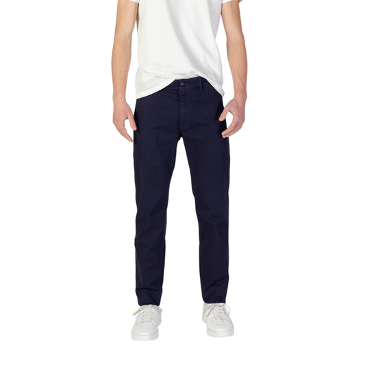 Hugo Boss Blue Cotton Skinny Pant Hugo Boss