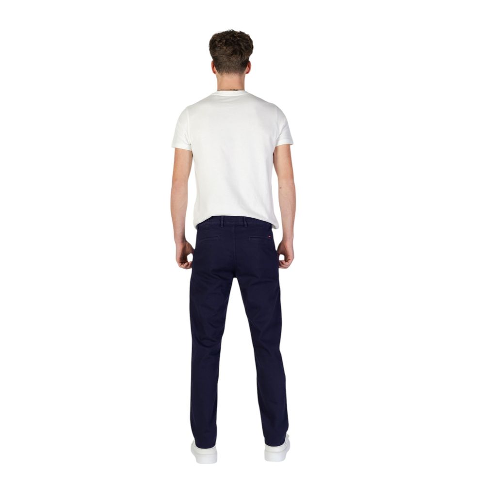 Hugo Boss Blue Cotton Skinny Pant Hugo Boss