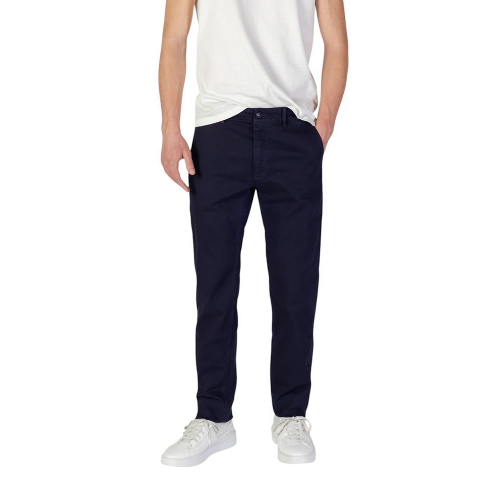 Hugo Boss Blue Cotton Skinny Pant Hugo Boss