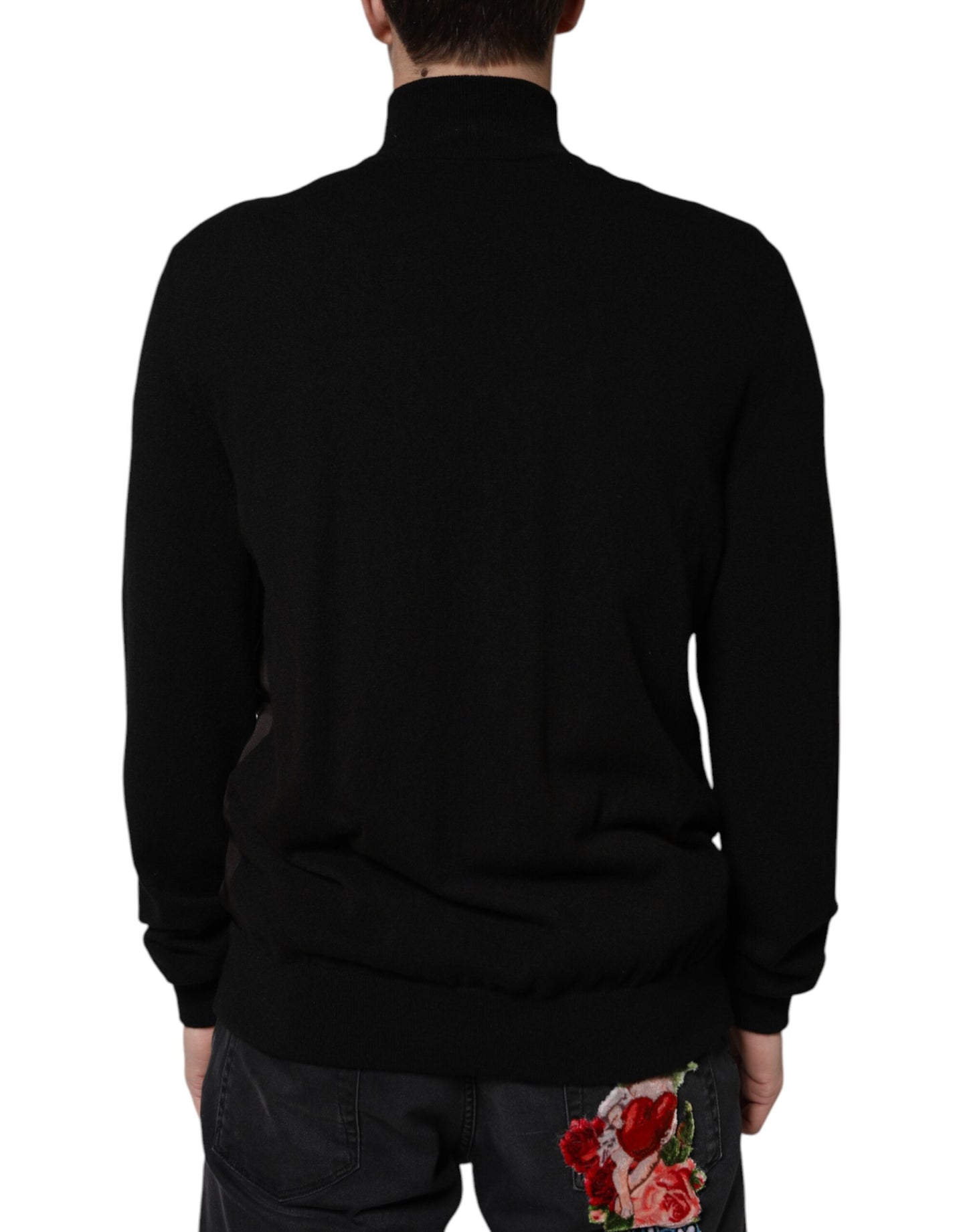 Dolce & Gabbana Black Logo Monogram Full Zip Bomber Jacket Dolce & Gabbana
