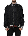 Dolce & Gabbana Black Nylon Full Zip Men Bomber Jacket - Eljoys Fashion 