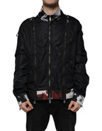 Dolce & Gabbana Black Nylon Full Zip Men Bomber Jacket - Eljoys Fashion 