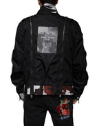 Dolce & Gabbana Black Nylon Full Zip Men Bomber Jacket - Eljoys Fashion 