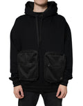 Dolce & Gabbana Black Hooded Pullover Men Sweatshirt Sweater - Eljoys Fashion 