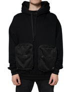 Dolce & Gabbana Black Hooded Pullover Men Sweatshirt Sweater - Eljoys Fashion 