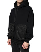 Dolce & Gabbana Black Hooded Pullover Men Sweatshirt Sweater - Eljoys Fashion 