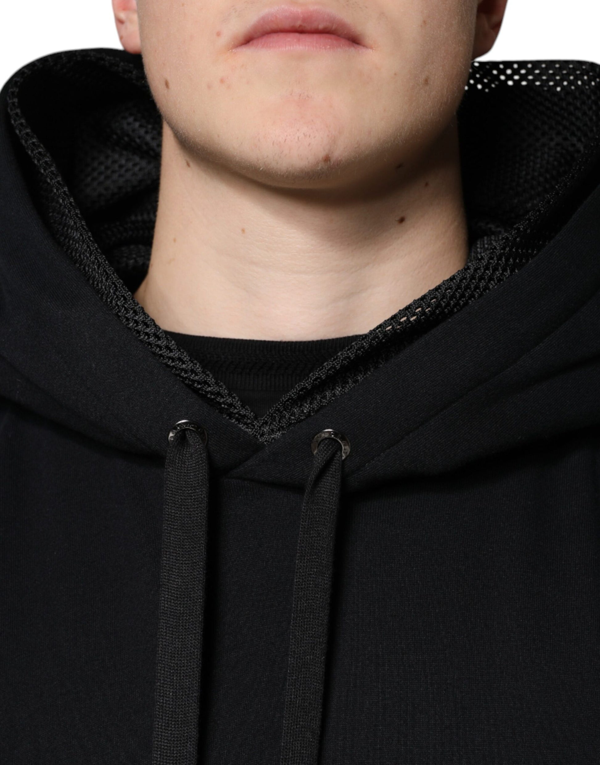 Dolce & Gabbana Black Hooded Pullover Men Sweatshirt Sweater Dolce & Gabbana