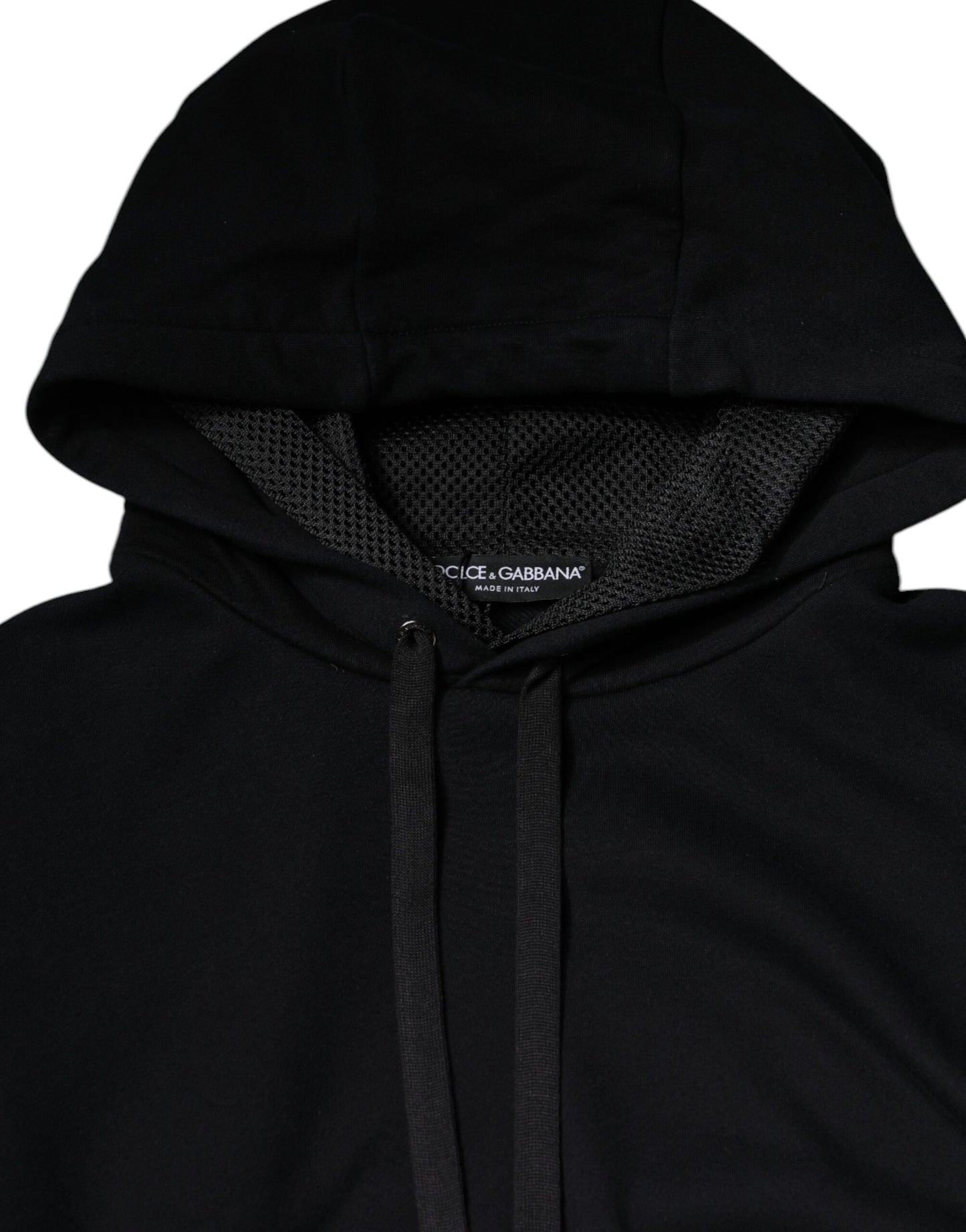 Dolce & Gabbana Black Hooded Pullover Men Sweatshirt Sweater Dolce & Gabbana