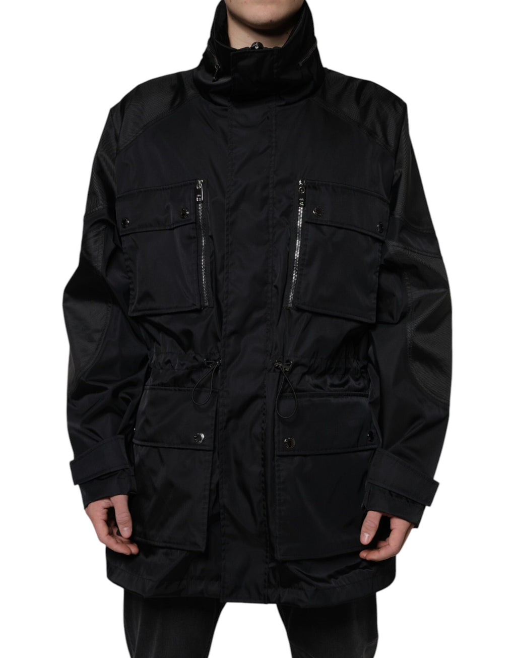 Dolce & Gabbana Black Nylon Winter Men Parka Coat Jacket - Eljoys Fashion 