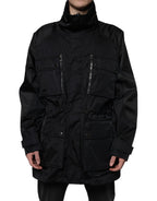 Dolce & Gabbana Black Nylon Winter Men Parka Coat Jacket - Eljoys Fashion 