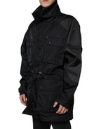 Dolce & Gabbana Black Nylon Winter Men Parka Coat Jacket - Eljoys Fashion 