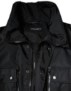 Dolce & Gabbana Black Nylon Winter Men Parka Coat Jacket - Eljoys Fashion 