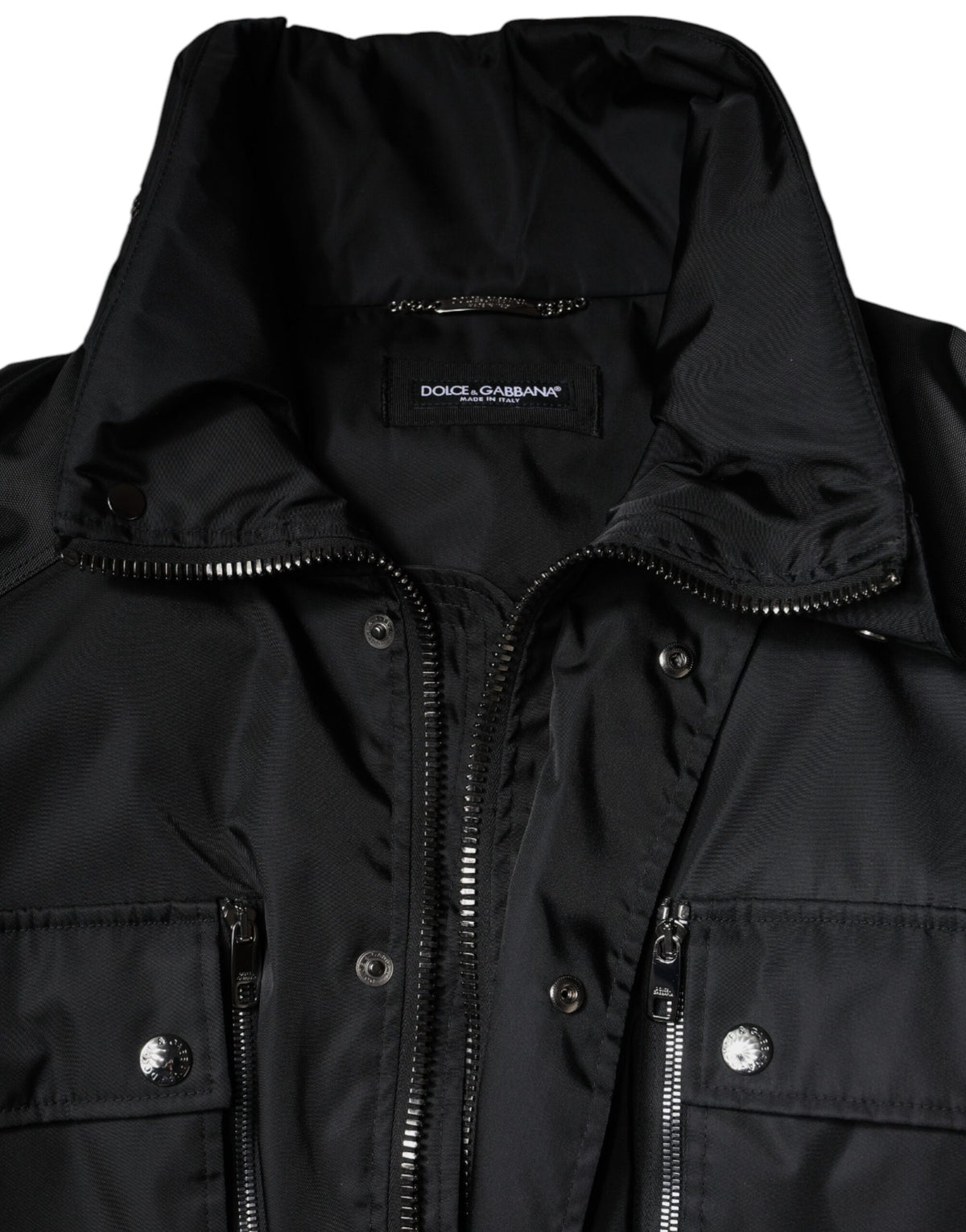Dolce & Gabbana Black Nylon Winter Men Parka Coat Jacket - Eljoys Fashion 