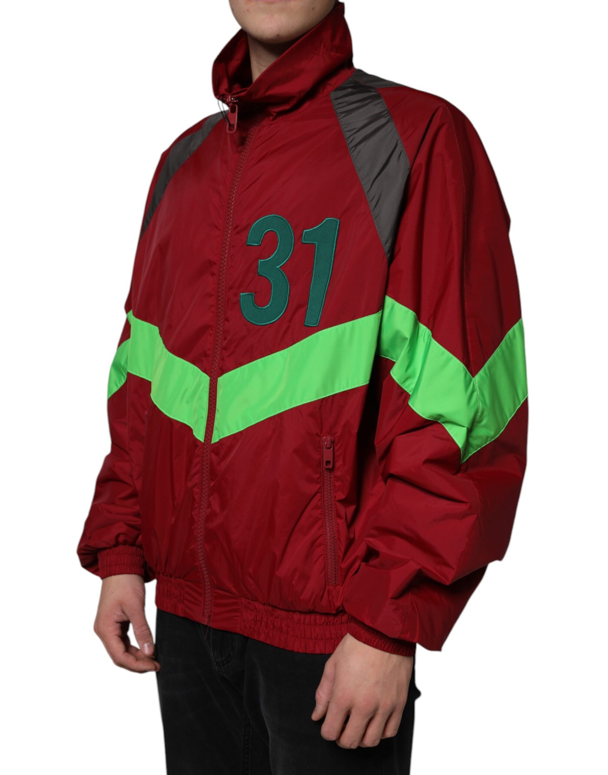 Dolce & Gabbana Multicolor Nylon Full Zip Windbreaker Jacket Dolce & Gabbana