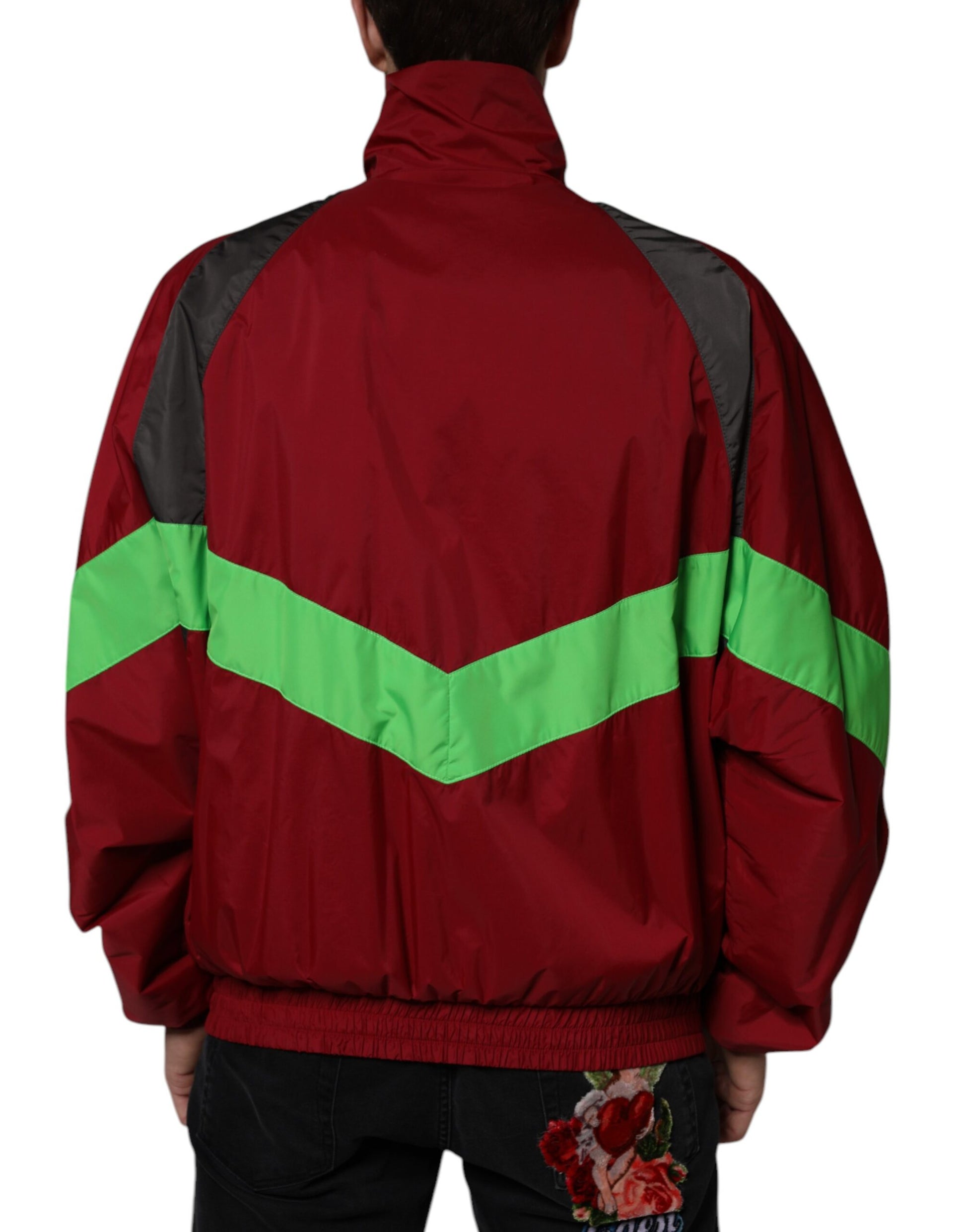 Dolce & Gabbana Multicolor Nylon Full Zip Windbreaker Jacket Dolce & Gabbana