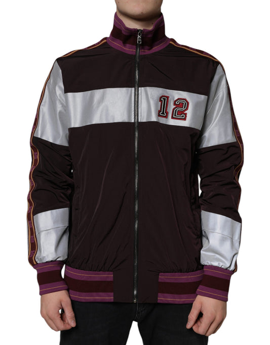Dolce & Gabbana Multicolor Full Zip Jersey Men Bomber Jacket Dolce & Gabbana