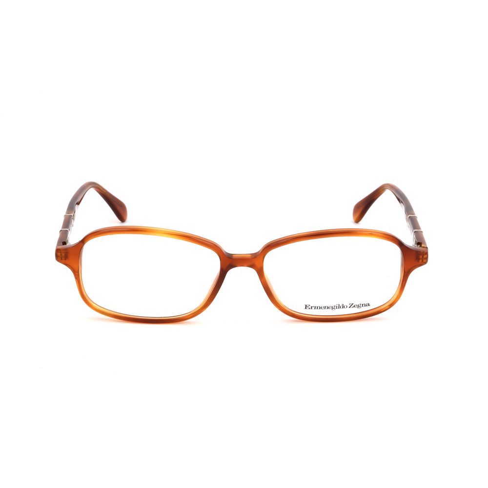Ermenegildo Zegna Brown Plastic Glasses Frames