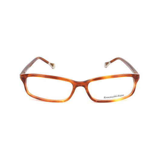 Ermenegildo Zegna Brown Plastic Glasses Frames