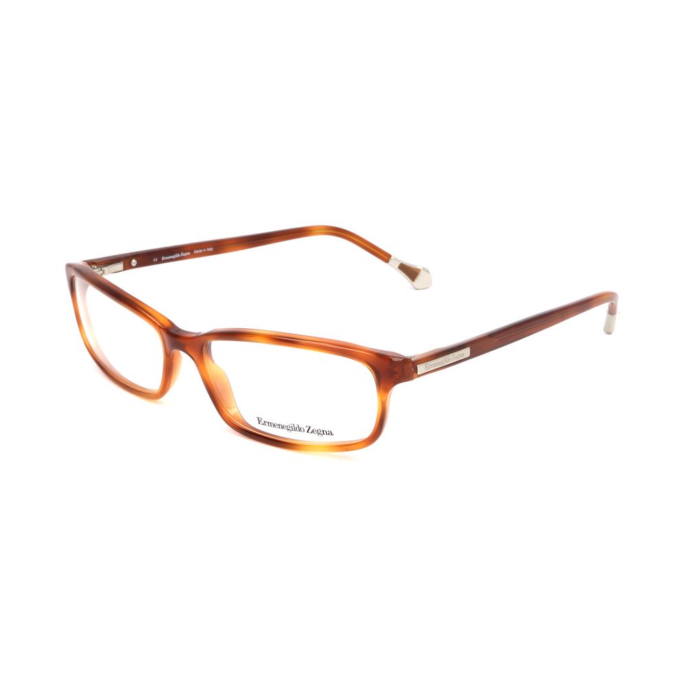 Ermenegildo Zegna Brown Plastic Glasses Frames