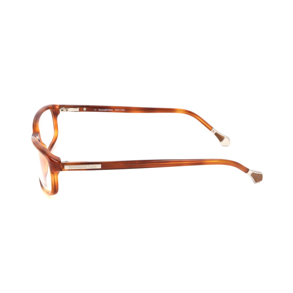 Ermenegildo Zegna Brown Plastic Glasses Frames