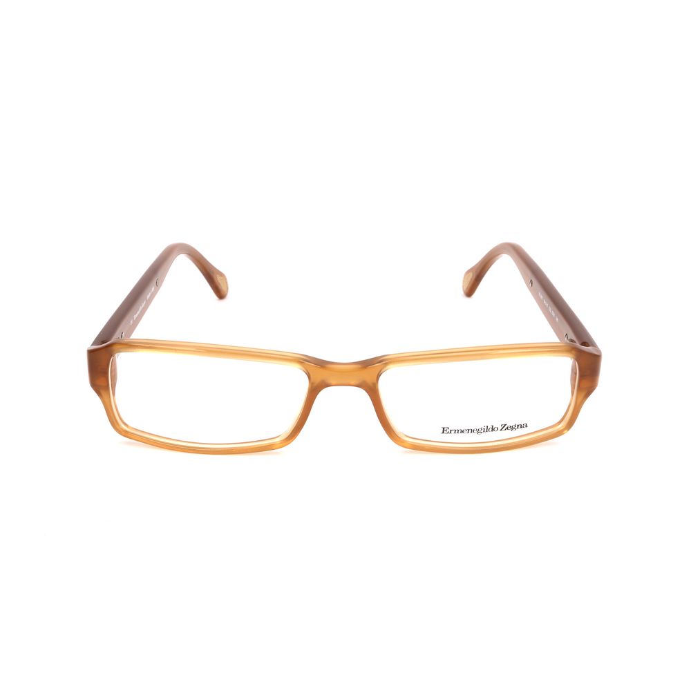 Ermenegildo Zegna Brown Plastic Glasses Frames