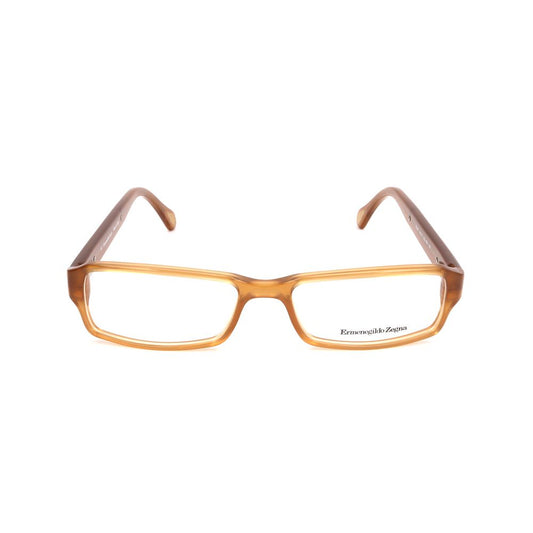Ermenegildo Zegna Brown Plastic Glasses Frames