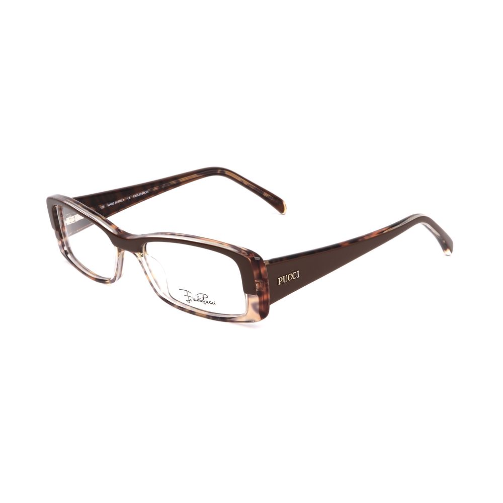 Emilio Pucci Brown Plastic Glasses Frames
