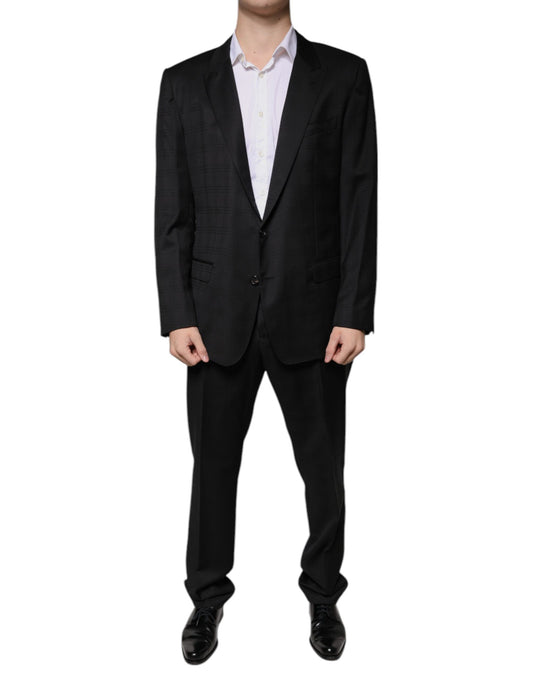 Dolce & Gabbana Black Wool Single Breasted Formal Suit Dolce & Gabbana