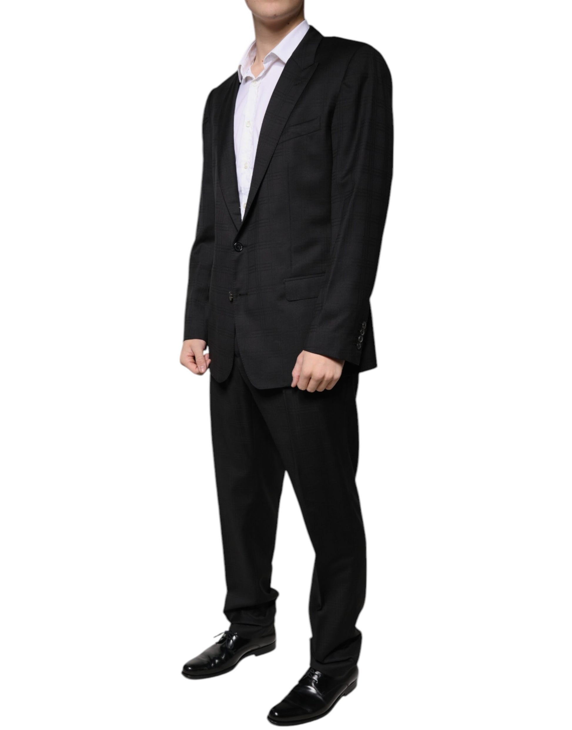 Dolce & Gabbana Black Wool Single Breasted Formal Suit Dolce & Gabbana