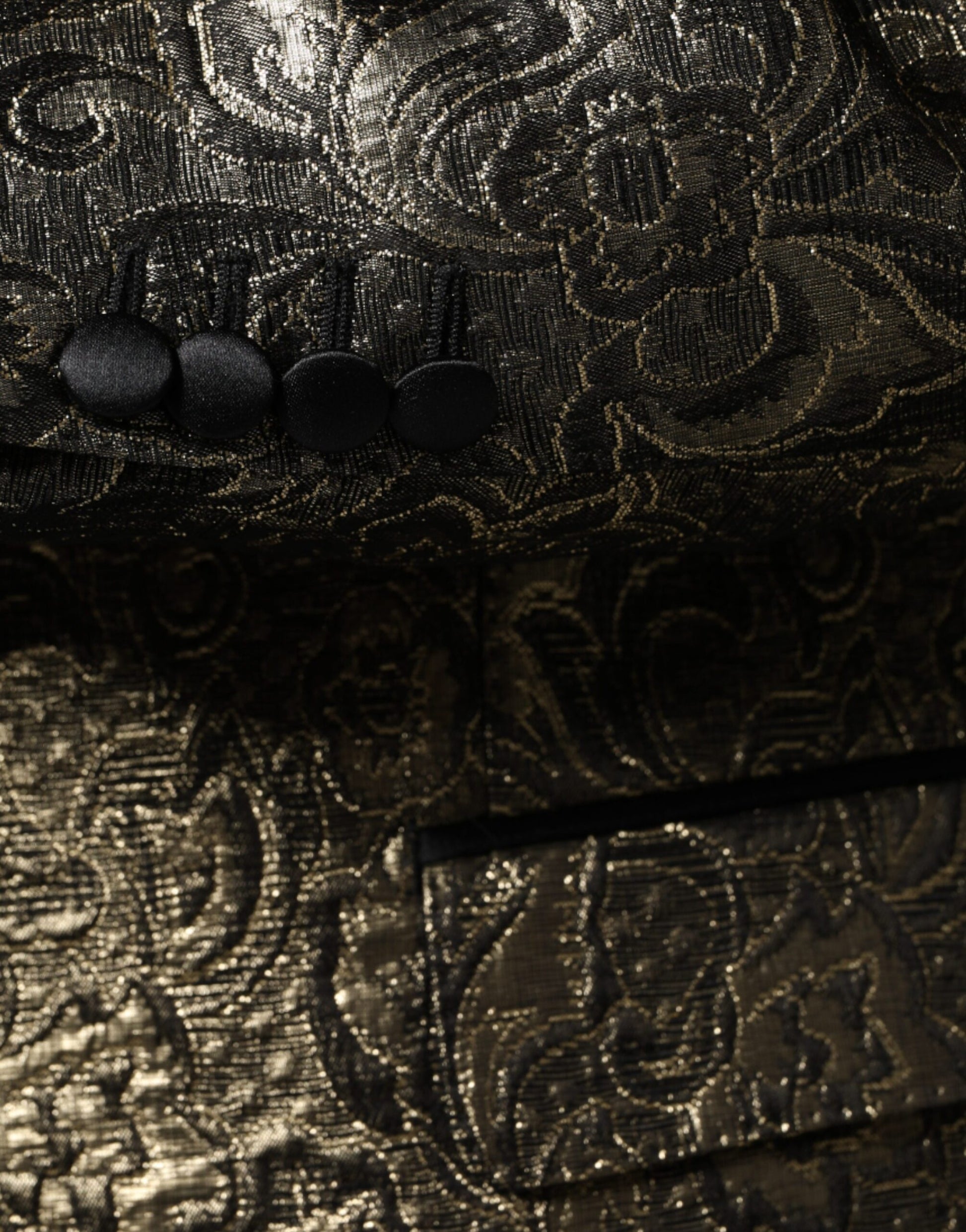 Dolce & Gabbana Gold SICILIA Jacquard Single Breasted Coat Blazer Dolce & Gabbana