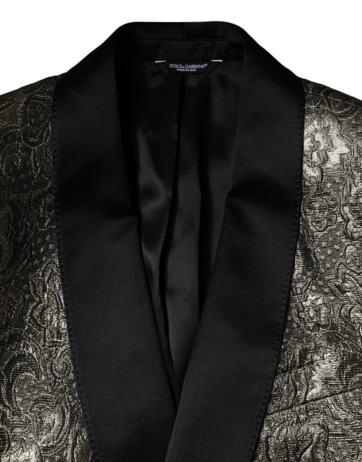 Dolce & Gabbana Gold SICILIA Jacquard Single Breasted Coat Blazer Dolce & Gabbana