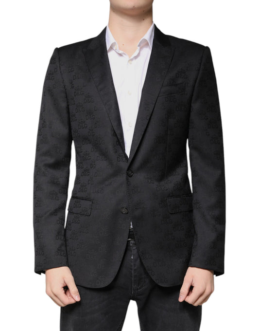 Dolce & Gabbana Black Wool Single Breasted Formal Blazer Dolce & Gabbana