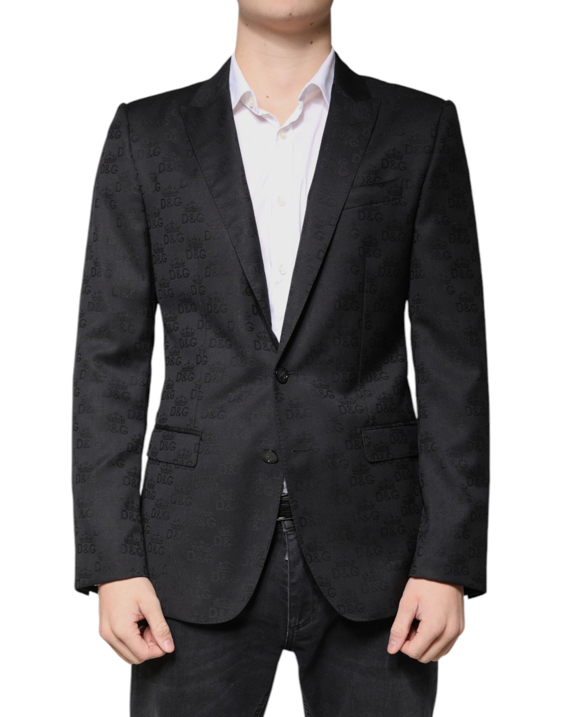 Dolce & Gabbana Black Wool Single Breasted Formal Blazer Dolce & Gabbana