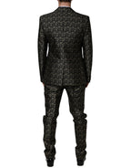Dolce & Gabbana Dark Gray Stars Jacquard SICILIA 2 Piece Suit