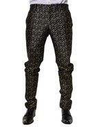 Dolce & Gabbana Dark Gray Stars Jacquard SICILIA 2 Piece Suit
